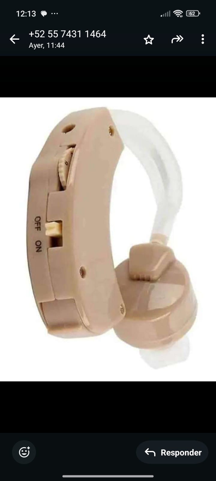 Auricular recargable