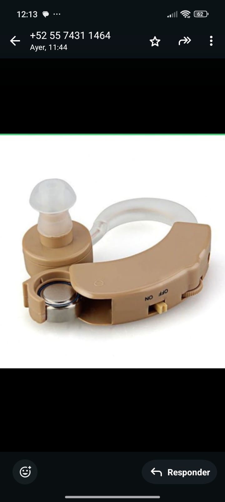 Auricular recargable